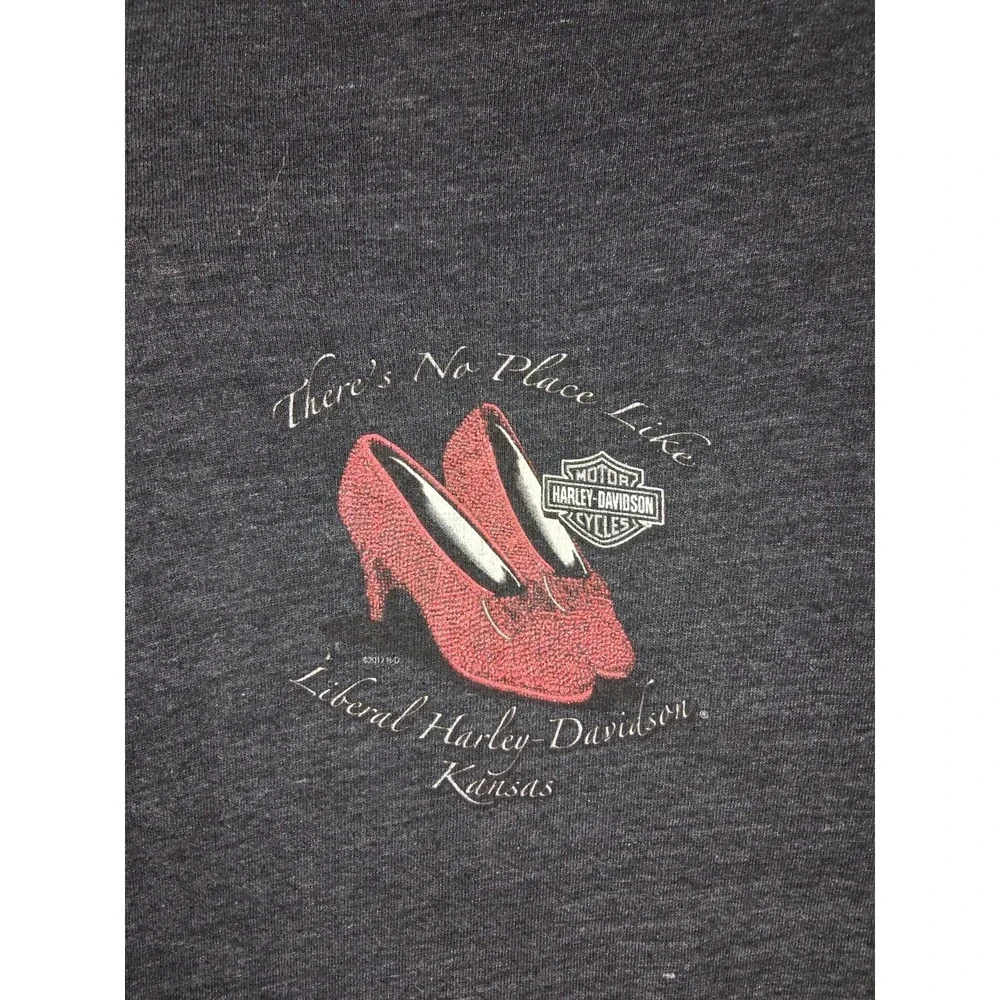 Harley Davidson Jacket Womens S Black Full Zip Hoodie Kansas Dorothy Red Slipper